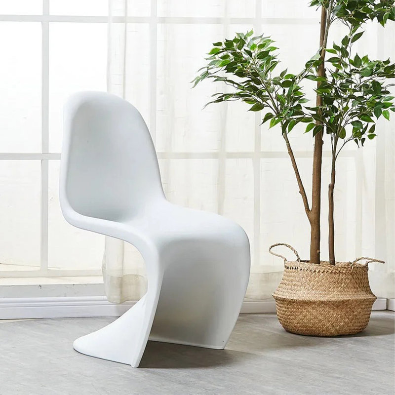 Chaise d'appoint en S finition mate, 1, White