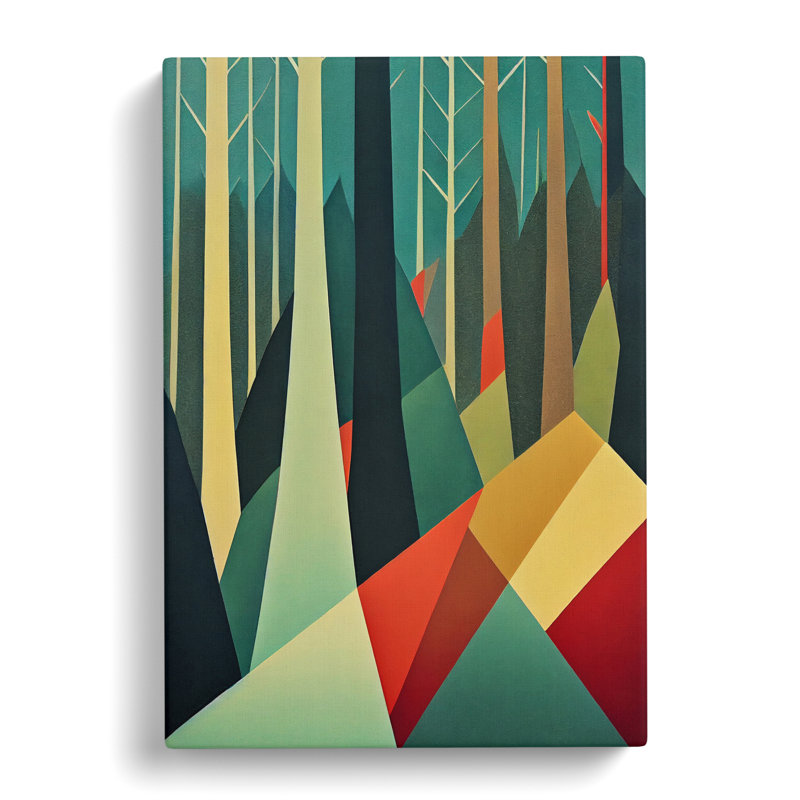 Forest Mid Century Style Vol.2 - Wrapped Canvas, 76cm H x 50cm W x 3cm D
