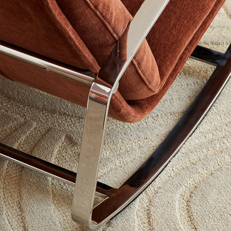 Chaise berçante paresseuse Creative Fashion, Rouge brique