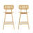 Set of 2 Natural Finished Wood Bar Stools, Indoor Counter Height Bar Chairs for Kitchen Island-659472650