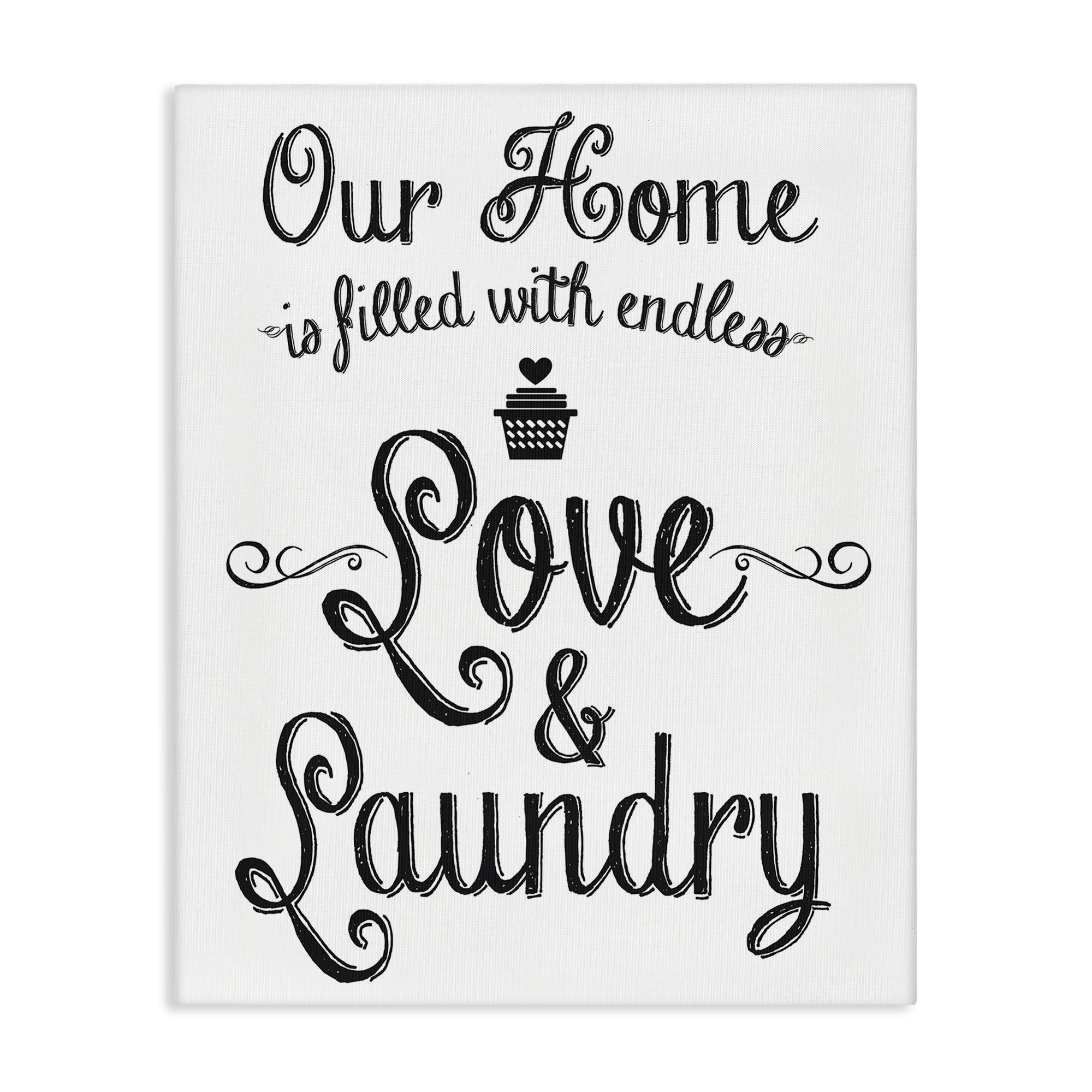Ophelia & Co. Endless Love & Laundry Canvas Wall Art by Lettered and