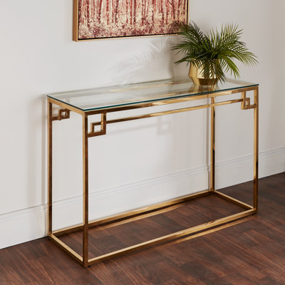 Manderfeld 120cm Glass Top Console Table