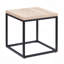 Table de bout avec table de bout, table de chevet carrée en bois et métal, petite table de bout avec rangement, pour la chambre à coucher du salon, chêne naturel