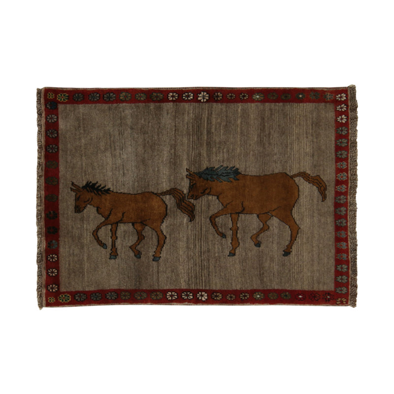 One-of-a-Kind 3'5" X 4'10" Hand Knotted Area Rug