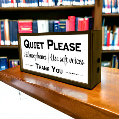 Prestwick Quiet Please 15" LED Sign