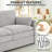 3 Seats Large Modern Chenille Sofa With 2 Removable Pillows-1680218070
