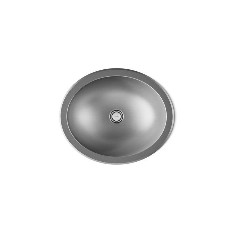 Bachata Metal Oval Undermount Bathroom Sink, Luster