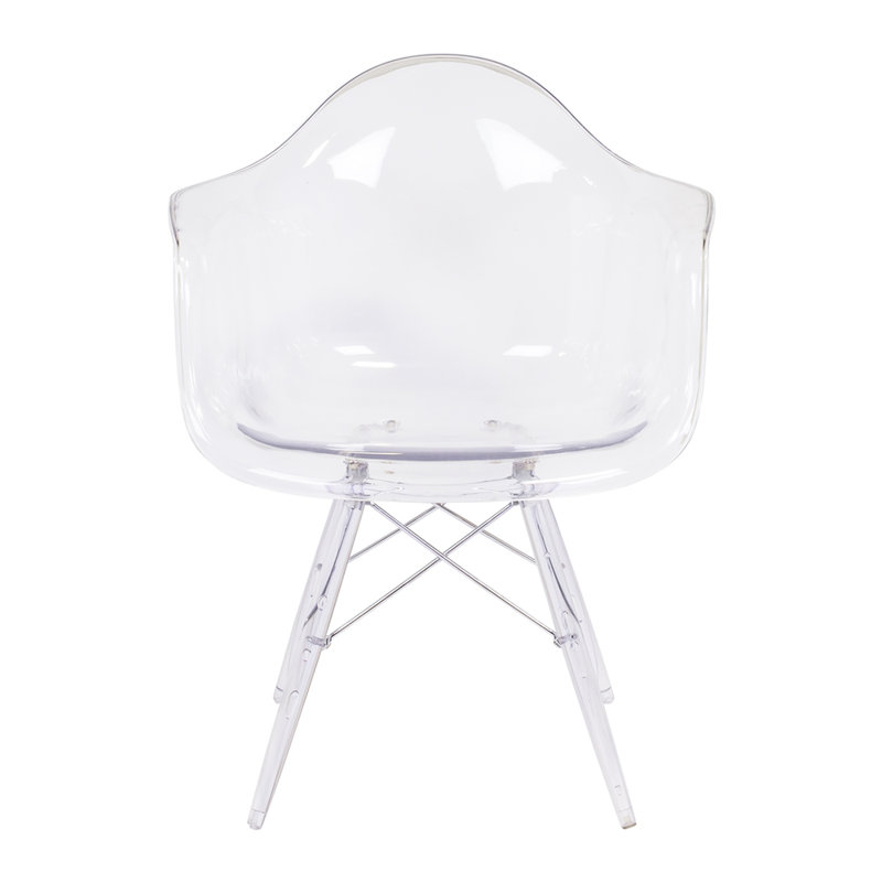 Chaise avec accoudoirs Amritpal en transparent