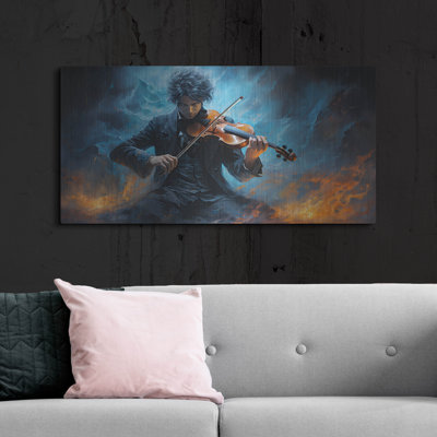 «Lolo Manor ™« Nicolo Paganini, le violoniste du diable »par Momart, art mural en métal