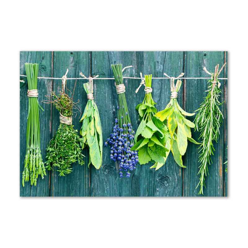 Herbs On A String - No Frame Print on Canvas