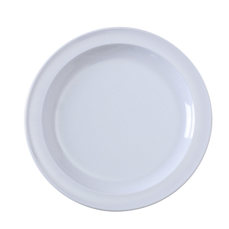 Assiette à salade en mélamine 9 po Nessico, blanc
