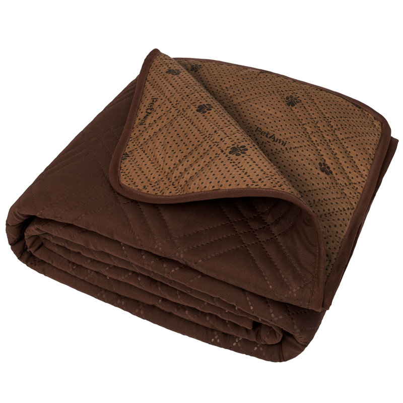 Couverture en polyester, Brun, 52 po x 82 po