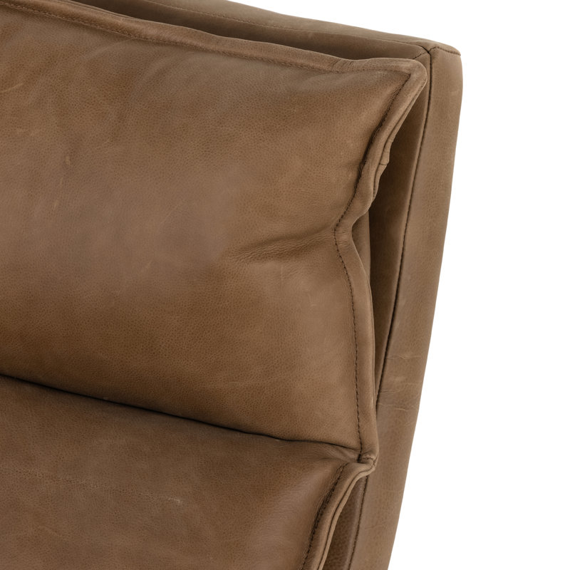 Taryn Slipcovered Side Chair, Gris Gunmetal, Palermo Drift Top Grain Leather