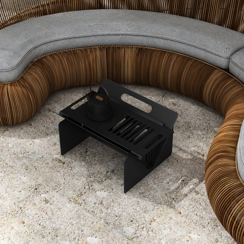 31 foyer d'extérieur pour la cour de camping, feu de camp, table basse de poêle portative, pique-nique au bois, assemblage rapide, patio de pique-nique de camping noir, feu, installation,