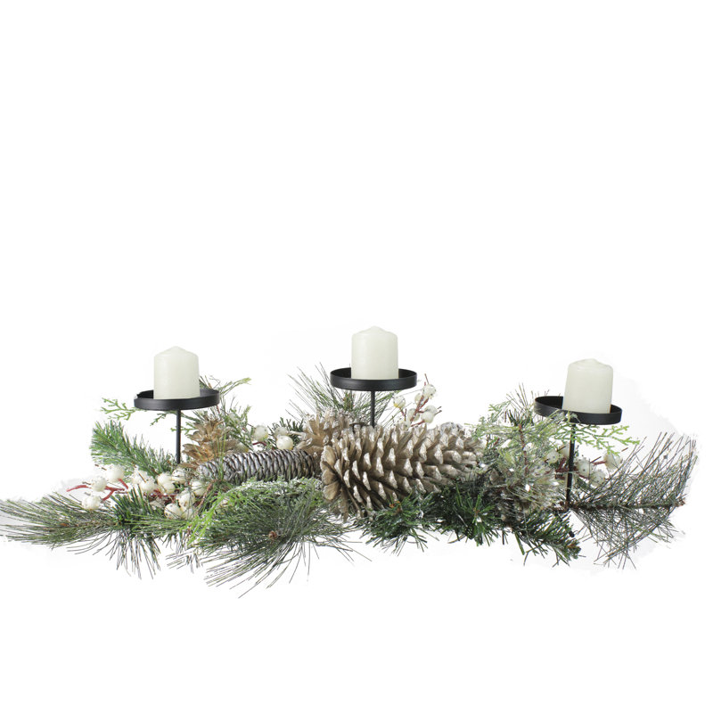 Porte-bougie de Noël 24 po