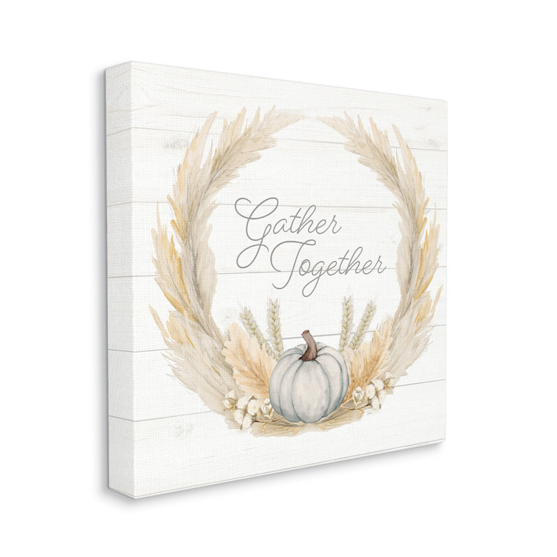 Gather Together Family Sentiment, Toile tendue, H 17 po x l 17 po x P 1,5 po