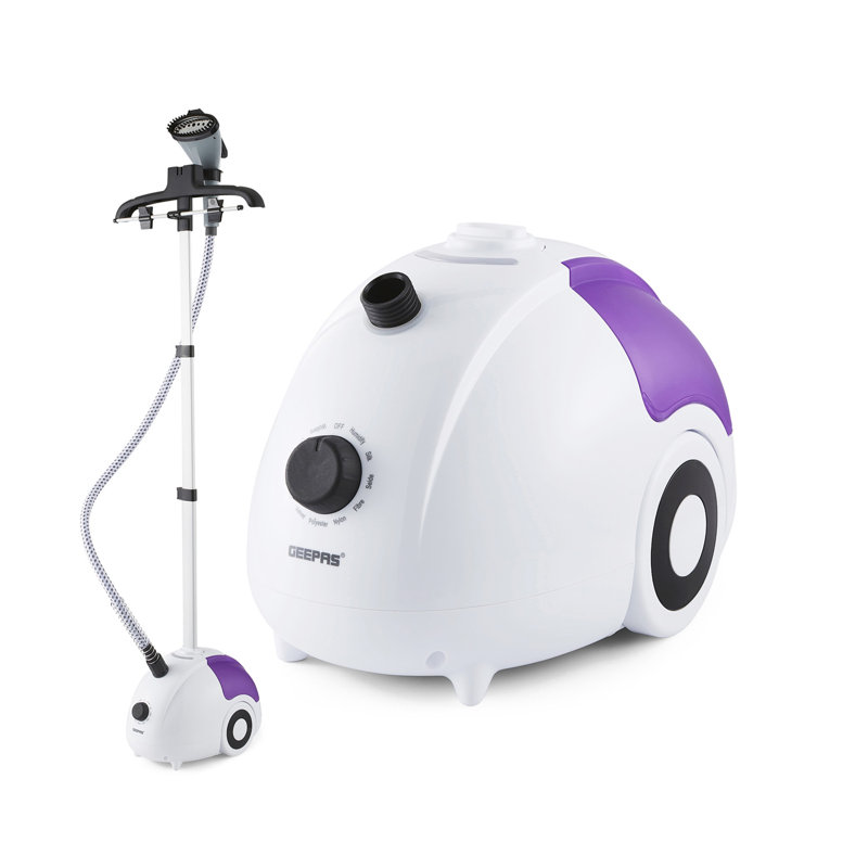 GEEPAS Garment Steamer | Upright Clothes Steamer 45s Quick Heat-up | 11 Steam Modes,1.8L Water Tank | KILLS GERMS & Fast Wrinkle Removal, Suitable for all Fabrics | 2 Year Warranty 2000W White