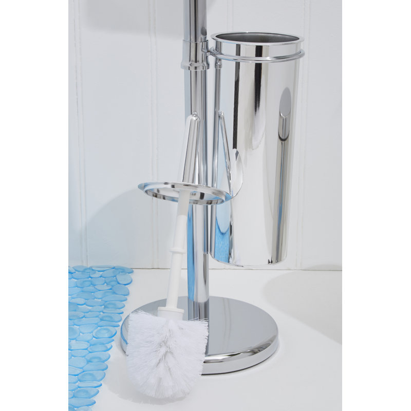 Free Standing Toilet Roll and Brush Holder
