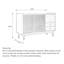 Buffet scandinave en bois massif avec rangement pour le salon