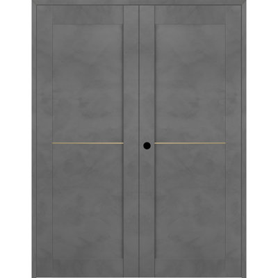 Porte double standard en bois manufacturé Avon 07 1H Gold