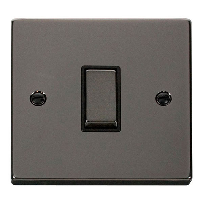 Black Nickel 10A 1 Gang Intermediate Ingot Light Switch