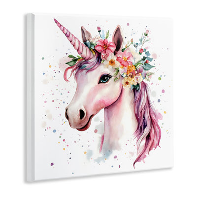 «Majestic Unicorn Modern Splatter», plaque par Creative Studio