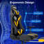 Fauteuil de jeu à bascule ergonomique avec massage Hoffree-113470393