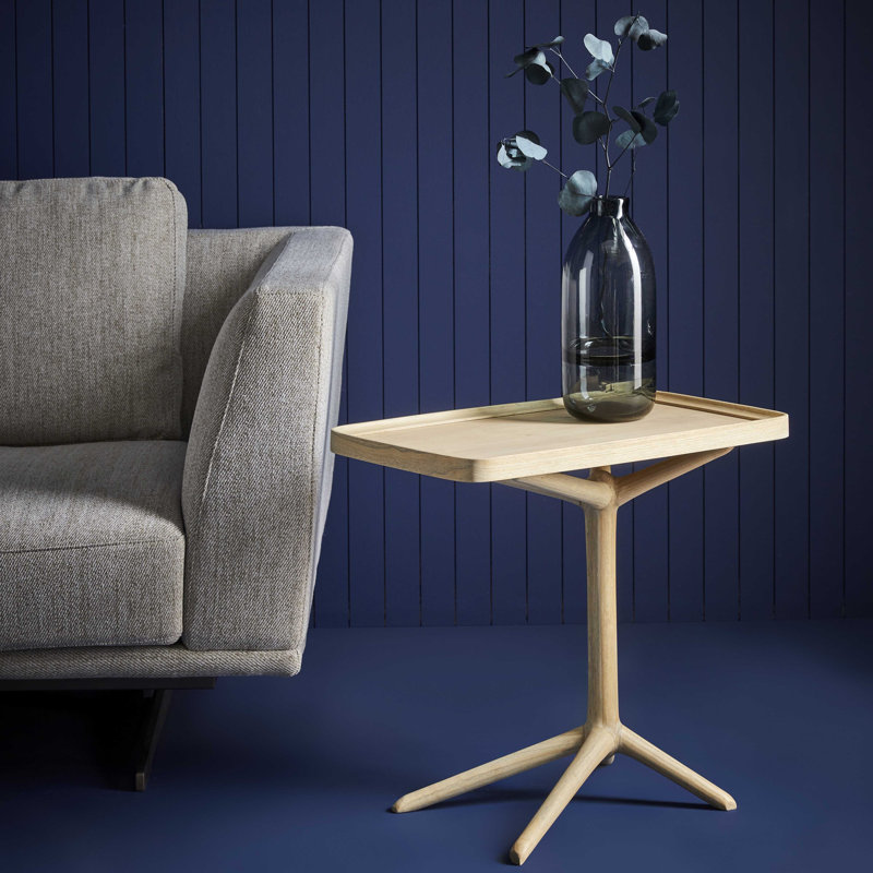 Midcre Solid Wood Tray Top End Table, Wood