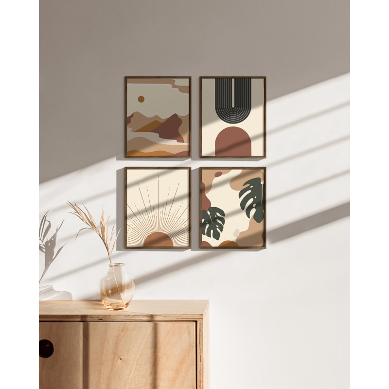 Classic 8x10 Beige Oak Wood Wall Frame Set