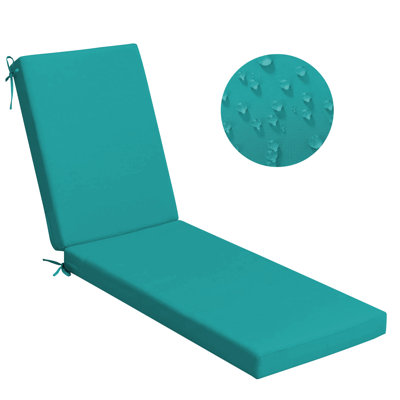 Outdoor 3'' Chaise Lounge Seat / Back Cushion, 72" X 21", Waterproof Fade Resistant
