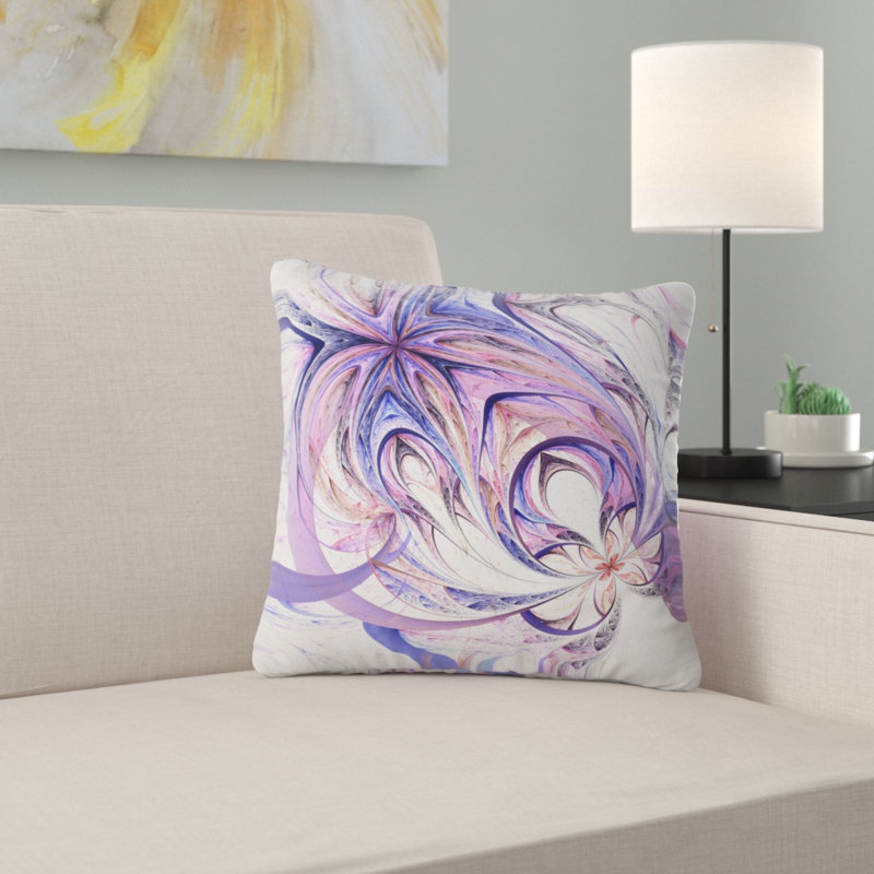 Oreiller à motif fleur floral, 16 po x 1 po, Coussin décoratif
