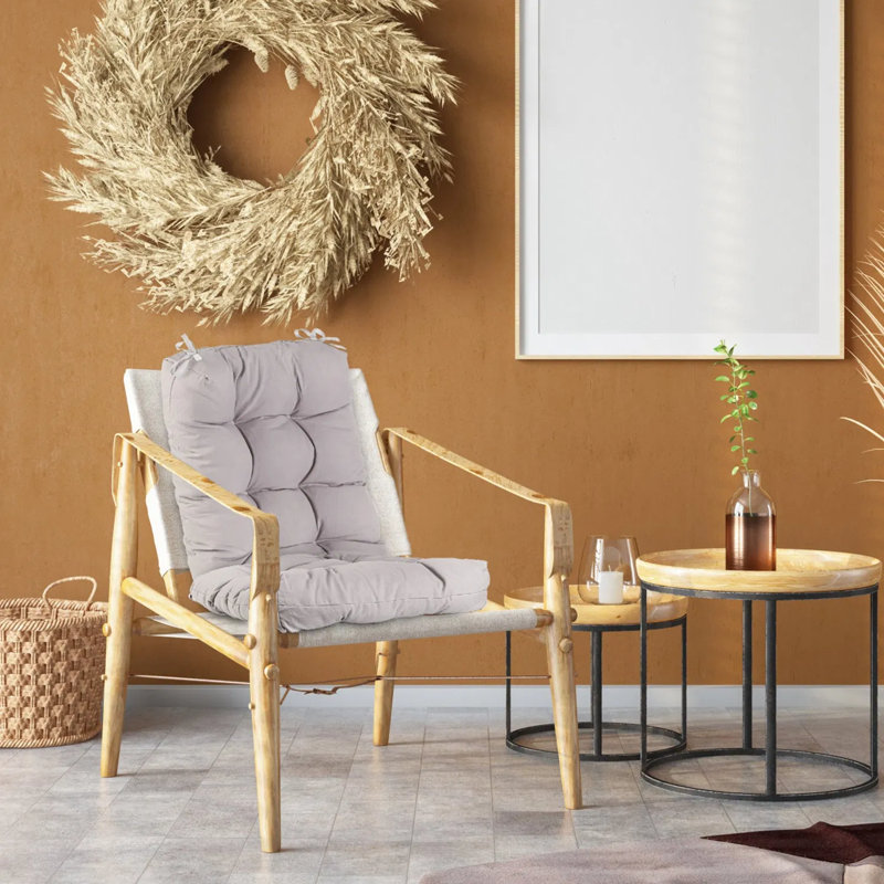2-piece Rocking Chair Cushion Set, Back And Seat Cushion With Straps, 7 Color Options, Soft Polyester Fiber Cushions For Rocker, Office Chair, Sofa, 22.83x18.89 Inch
