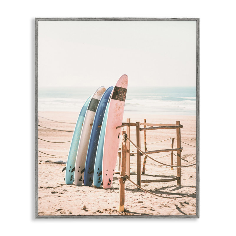 Giclée encadrée de planches de surf rétro, conçue par Sissi et Seb, Estampe numérique Farmhouse, H 30 po x l 24 po
