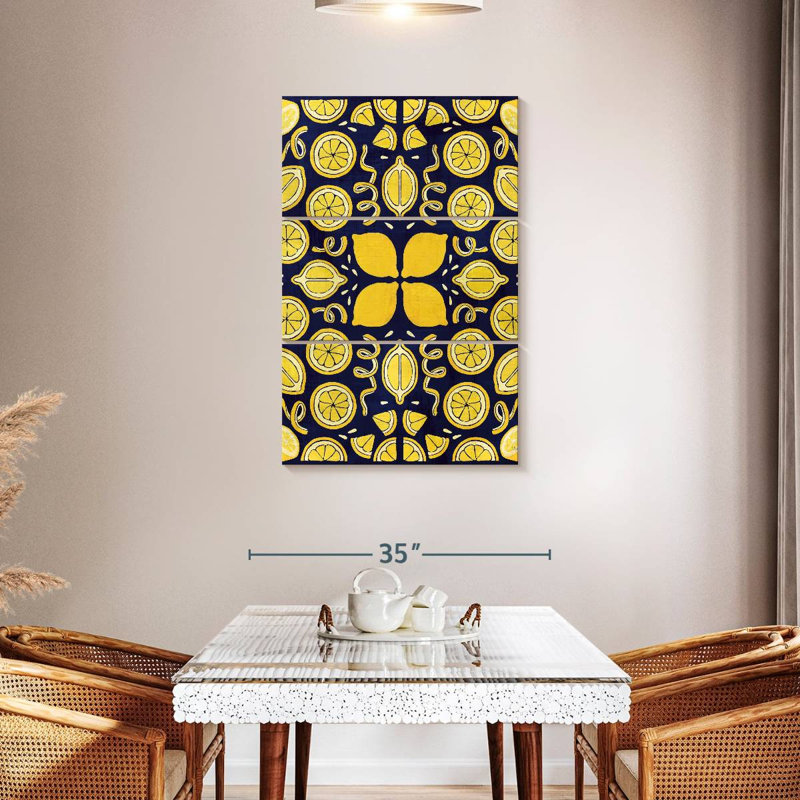 Kerner Otomi Lemon Navy, 45" H x 28" W