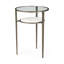 Table de bout avec rangement en verre à 3 pieds Labros