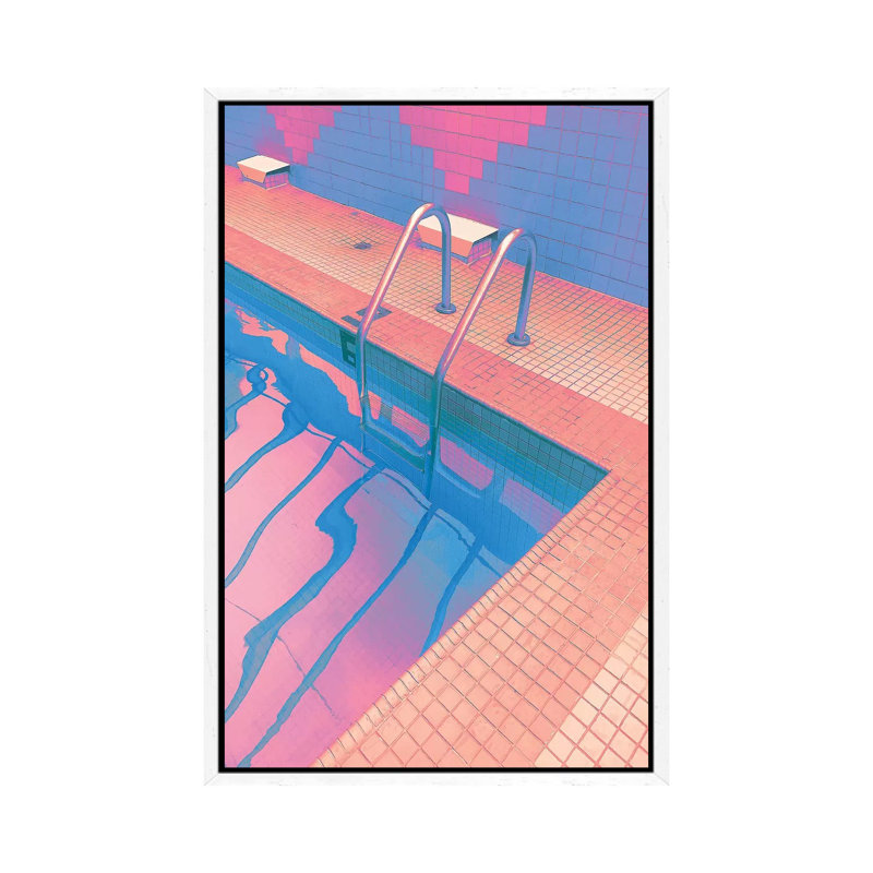 Sunset Spa by Nathan Head - Print on Canvas, White Framed, 66.04cm H x 45.72cm W x 3.81cm D