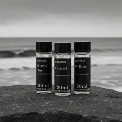 Scentia Hotel Diffuser Oil | Aromatherapy Fragrances Inspired By 5-star Hotels | Luxurious Scents Gift Set - 3 X 20 Ml Bottles Set - The 1 Hotel Miami, W Hotels - Valentine Day Gift