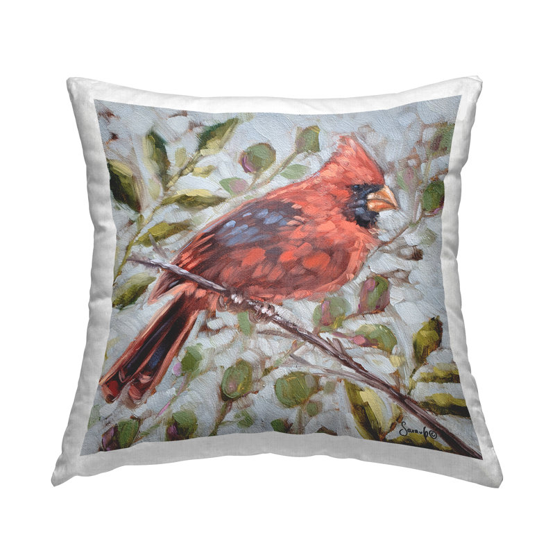 Coussin Cardinal Bird