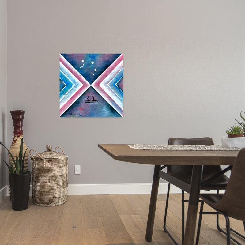 Cosmic Libra Pride Abstract Geometric Contemporary Landscape Nature, impression murale, 24" H x 24" W