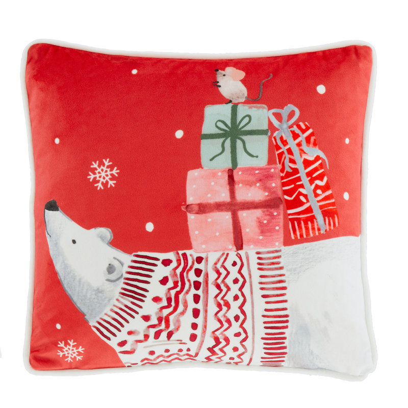 Animal Print Red Square Throw Cushion Cover