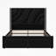 Modern LED Bed Frame with Velvet Finish Adjustable RGB Lighting and Ample Storage Drawers for Elegant Bedrooms