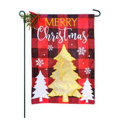 Carrickfergus Double Sided 18'' H x 12.5'' W Polyester Christmas Flag Set