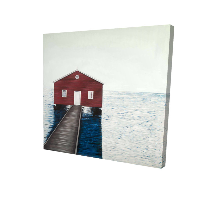 Toile pour salle de bain Coastal - Hangar à bateaux | Art mural Home Decor