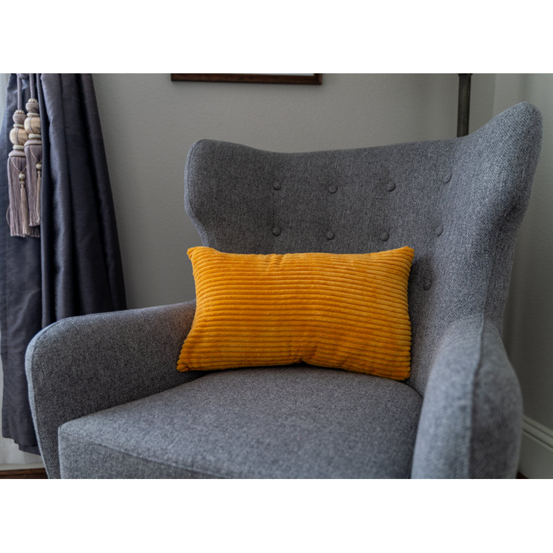  Set of 2 Throw Pillow With Inserts– 12"x20" Decorative Throw Pillow Full Set, Orange