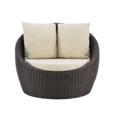 Abigeal Outdoor Weather Resistant Rattan Snuggle Chair