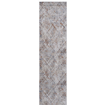 Non-Shedding Beige Geometric Rug - Stain , Suitable For Bedroom And Study Area Non-Shedding, Suits Living Room Eat-In Kitchen