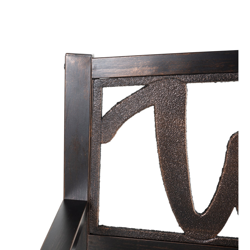 Banc de jardin en métal Welcome