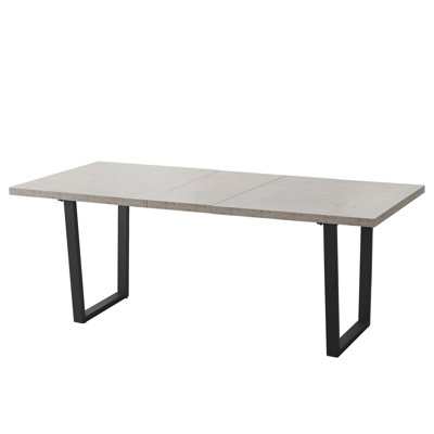 Extendable Metal Base Dining Table