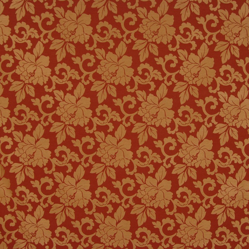Allure Fabric, Red/Gold