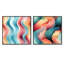 Cleva - Ensemble de 2 collages de formes carrées abstraites-101862515-101862516
